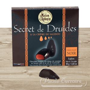 Le secret des druides Cœur de caramel enrobé de chocolat 8 pièces