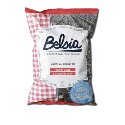 Chips Artisanales de Beauce Belsia  à l'Oignon grillé et Sel de l’île de Ré