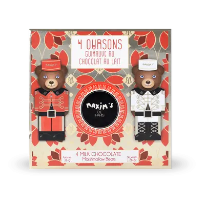 Mini ballotin 4 ourson en chocolat et guimauve Maxim's