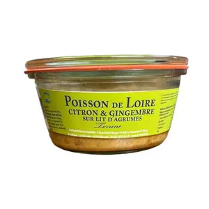 Terrine de Poissons de Loire au citron et gingembre sur lit d'agrumes