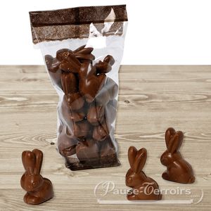 Petits lapins en chocolat au lait