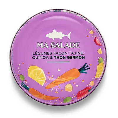Salade thon germon, légumes façon tajine  et quinoa