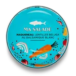 Salade maquereau, lentilles béluga au balsamique blanc