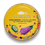 Salade thon germon, tian de légumes au vinaigre de Xérès
