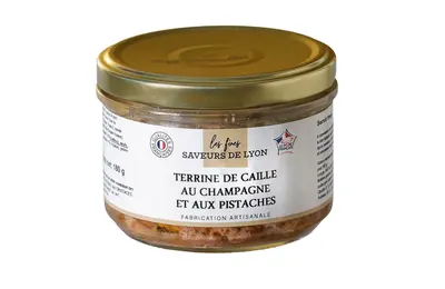 Terrine de caille au Champagne et aux pistaches