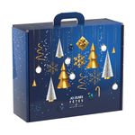 Valisette Bleue Bonnes Fêtes  - Grande taille 